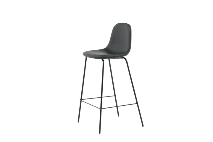 Venture Home Polar Bar Chair 2-pack - Black / Black PU
