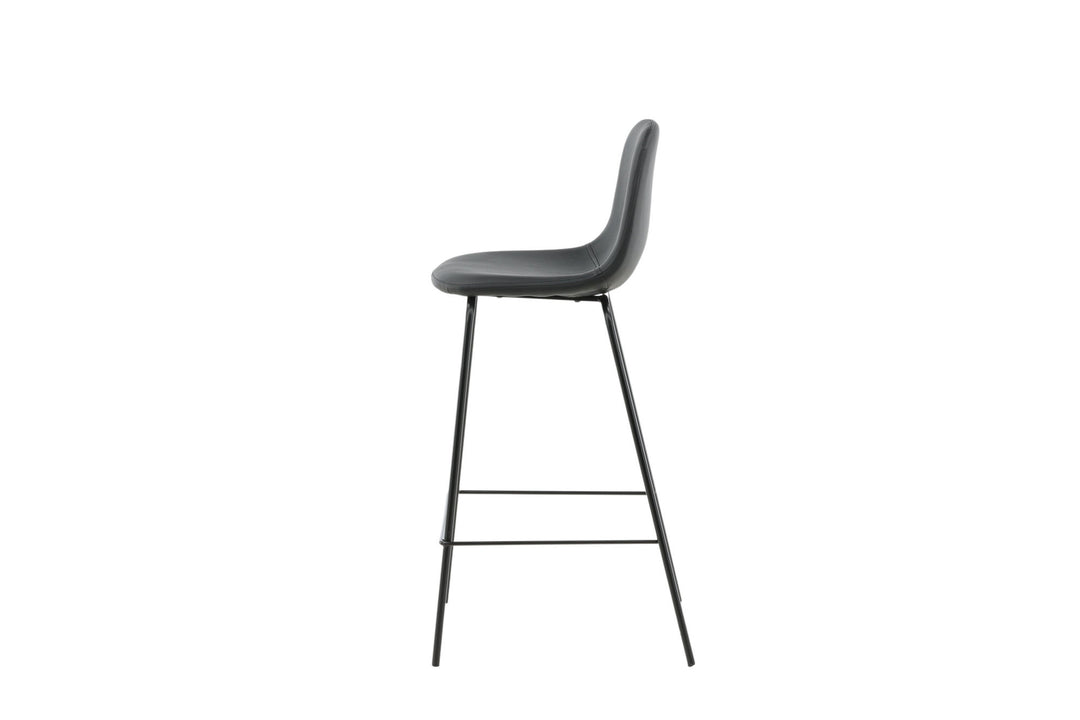 Venture Home Polar Bar Chair 2-pack - Black / Black PU
