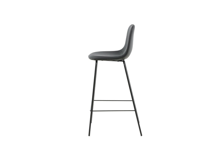 Venture Home Polar Bar Chair 2-pack - Black / Black PU