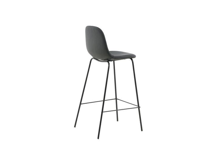 Venture Home Polar Bar Chair 2-pack - Black / Black PU