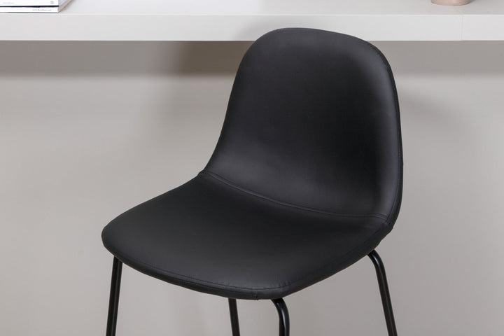 Venture Home Polar Bar Chair 2-pack - Black / Black PU