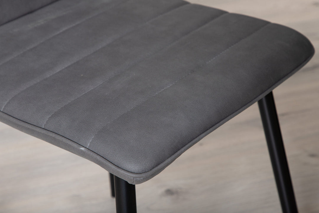 Venture Home Windu Lyx Chair 2-pack - Black / Grey Micro Fibre