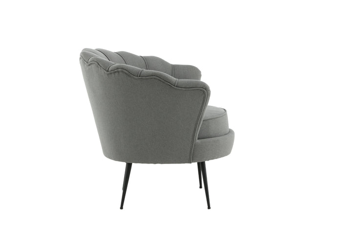 Venture Home Calais Single Sofa - Black / Grey Fabric