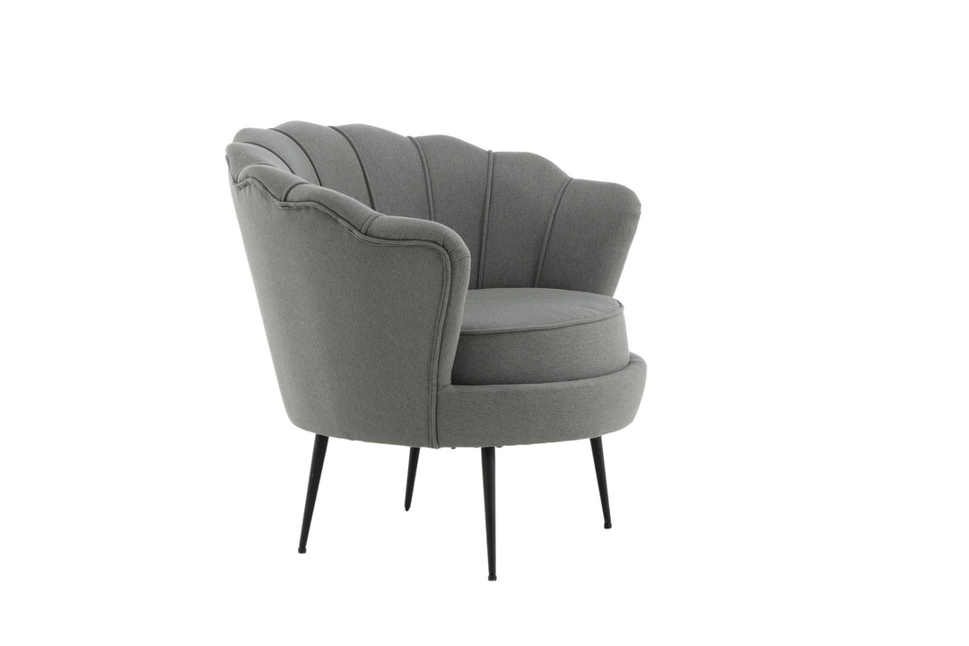 Venture Home Calais Single Sofa - Black / Grey Fabric