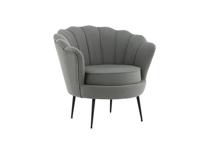 Venture Home Calais Single Sofa - Black / Grey Fabric