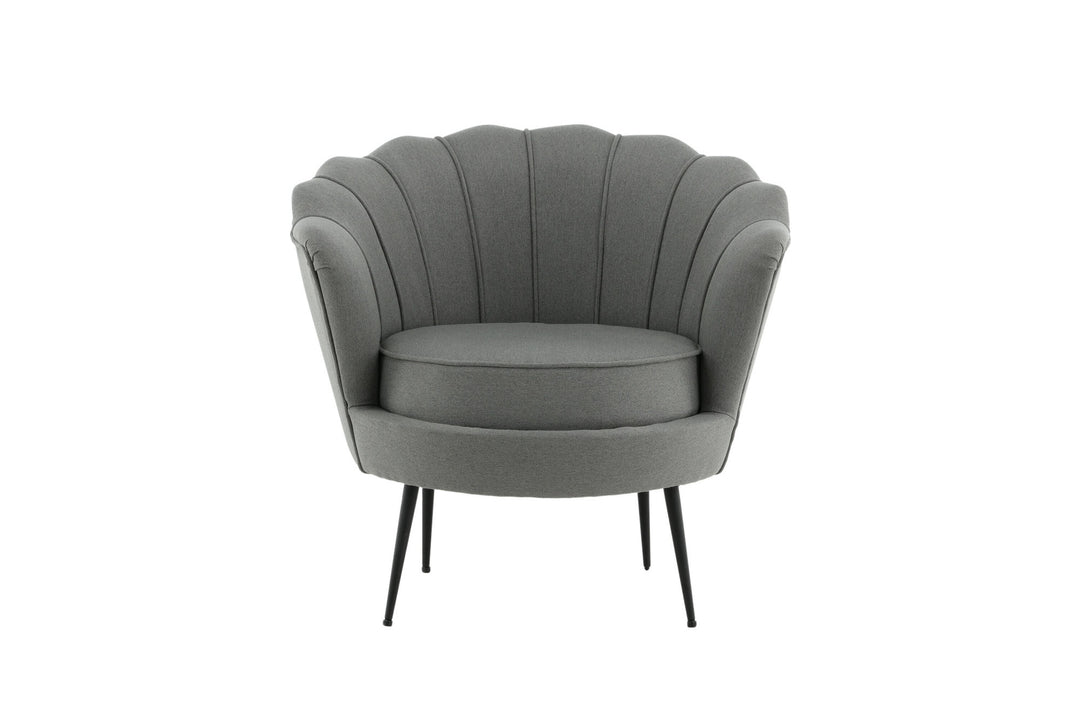 Venture Home Calais Single Sofa - Black / Grey Fabric