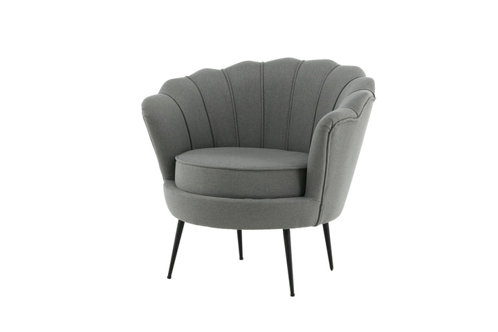 Venture Home Calais Single Sofa - Black / Grey Fabric