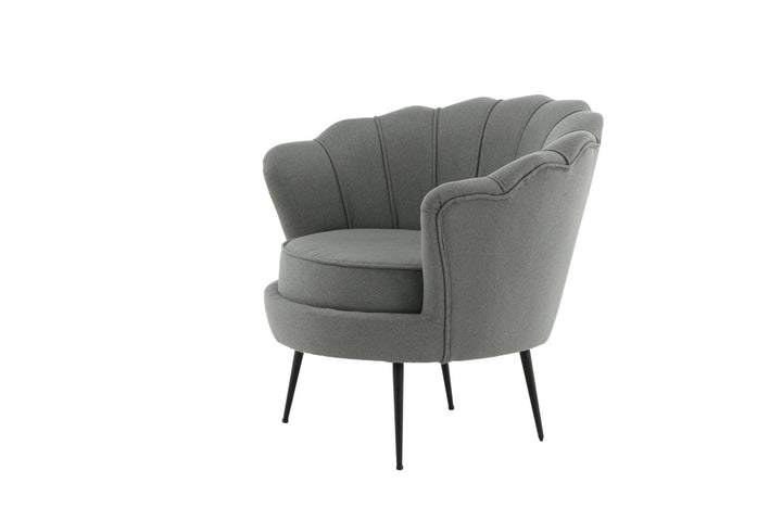 Venture Home Calais Single Sofa - Black / Grey Fabric