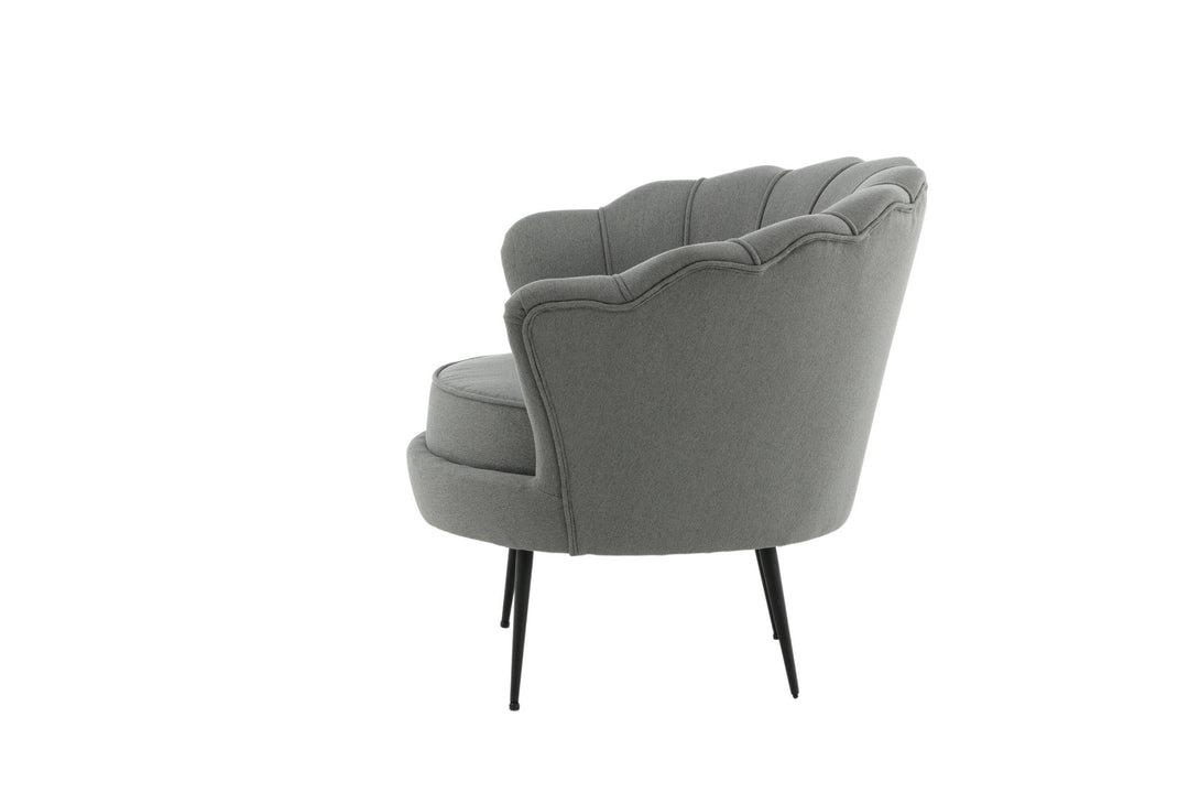 Venture Home Calais Single Sofa - Black / Grey Fabric