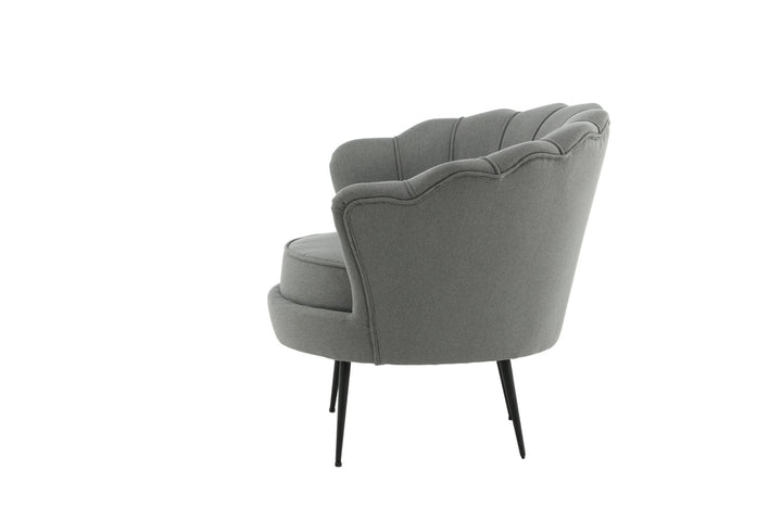 Venture Home Calais Single Sofa - Black / Grey Fabric