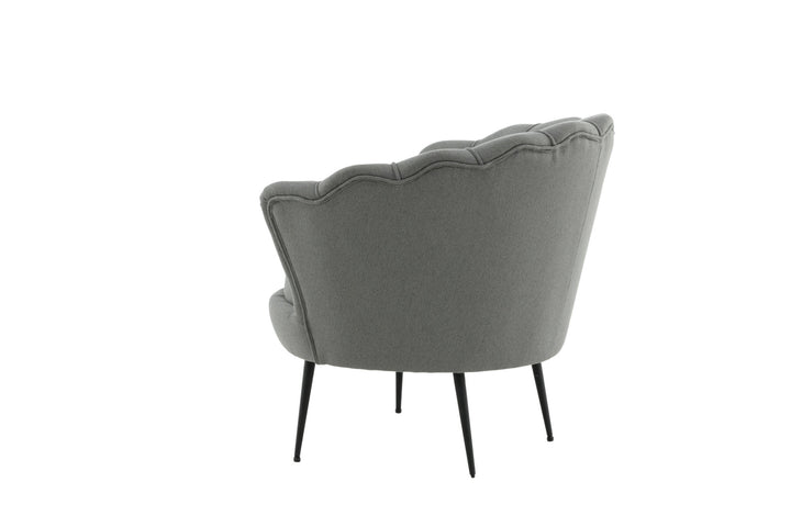 Venture Home Calais Single Sofa - Black / Grey Fabric