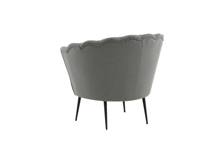 Venture Home Calais Single Sofa - Black / Grey Fabric