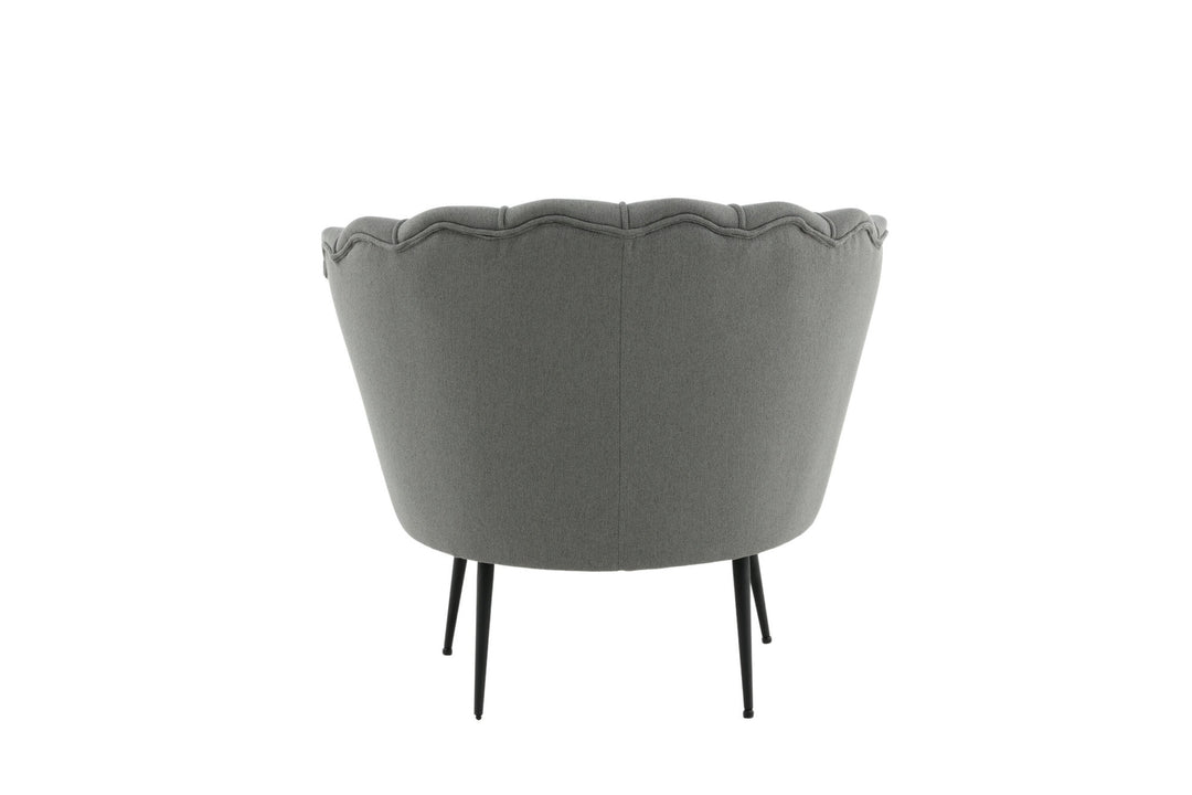Venture Home Calais Single Sofa - Black / Grey Fabric