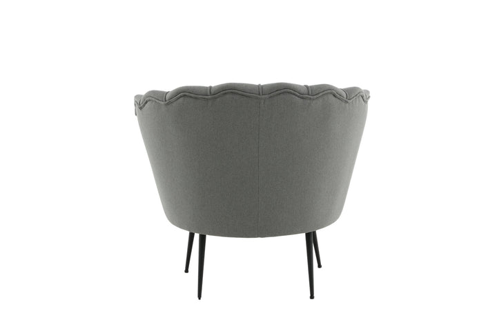 Venture Home Calais Single Sofa - Black / Grey Fabric