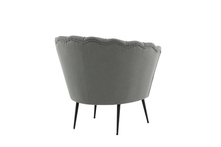 Venture Home Calais Single Sofa - Black / Grey Fabric
