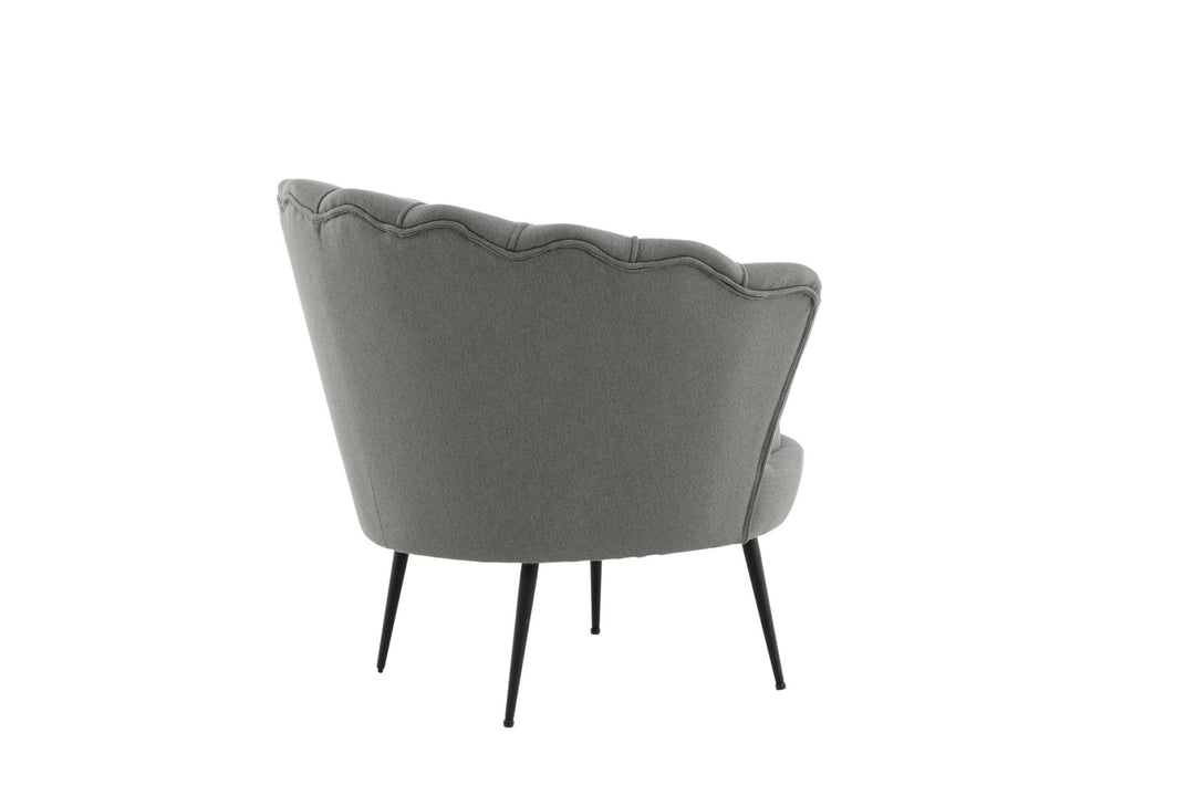 Venture Home Calais Single Sofa - Black / Grey Fabric