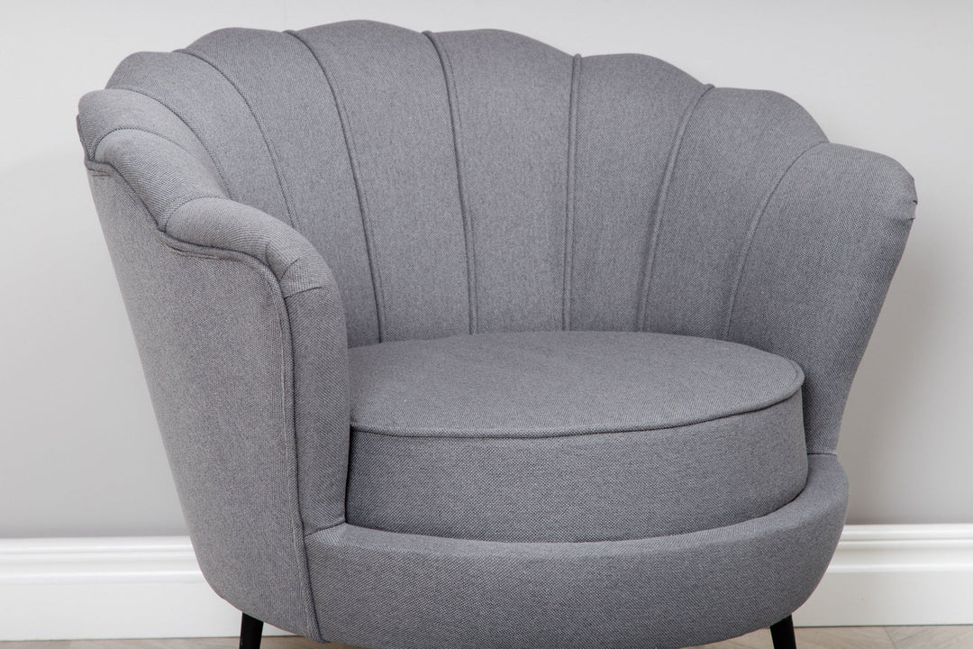 Venture Home Calais Single Sofa - Black / Grey Fabric