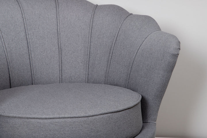 Venture Home Calais Single Sofa - Black / Grey Fabric