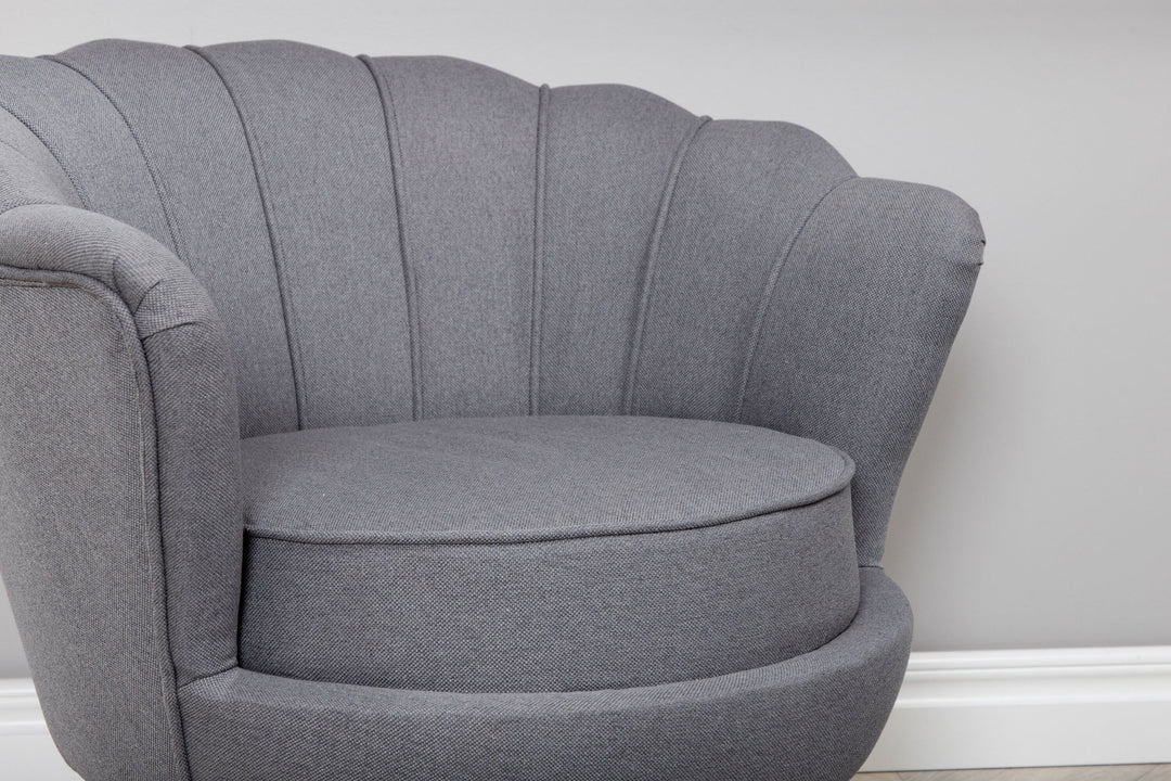 Venture Home Calais Single Sofa - Black / Grey Fabric