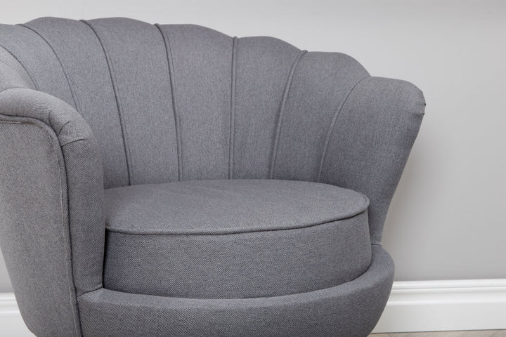 Venture Home Calais Single Sofa - Black / Grey Fabric