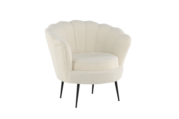 Venture Home Calais Single Sofa - Black / White Teddy