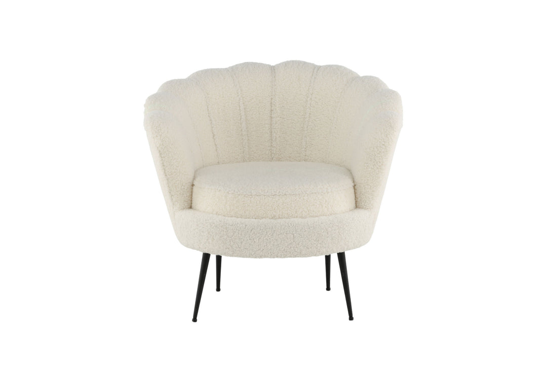 Venture Home Calais Single Sofa - Black / White Teddy
