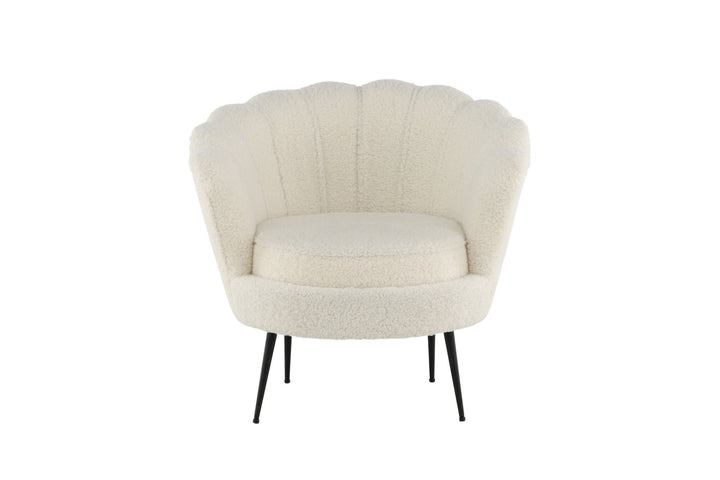 Venture Home Calais Single Sofa - Black / White Teddy