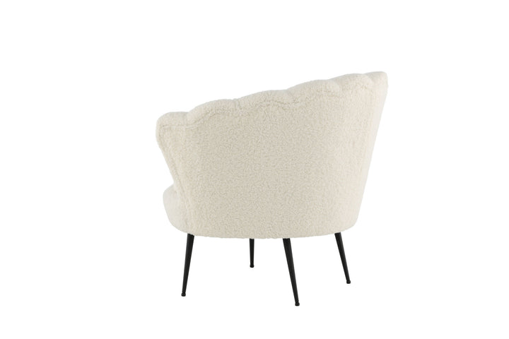 Venture Home Calais Single Sofa - Black / White Teddy