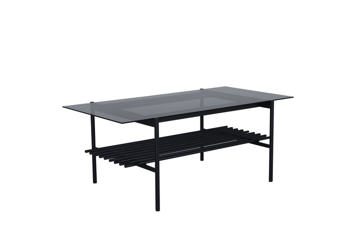Venture Home Von Staf Sofa Table - black / Black Smoked Glass glass
