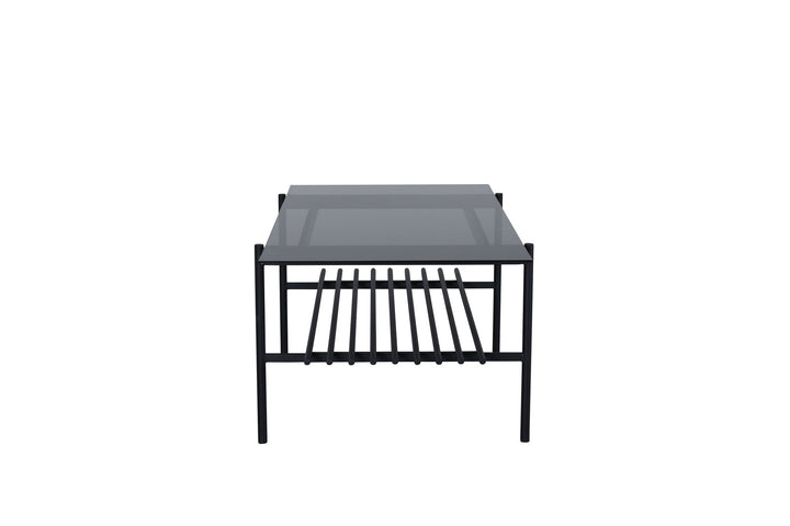 Venture Home Von Staf Sofa Table - black / Black Smoked Glass glass