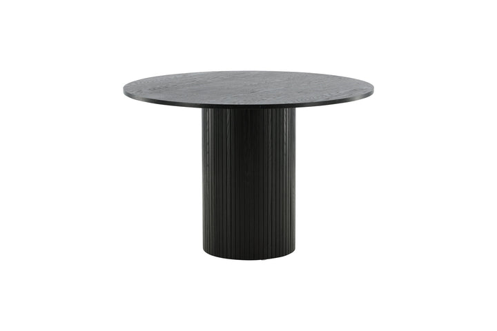 Venture Home Bianca Round Dining Table - Black / Black Veneer