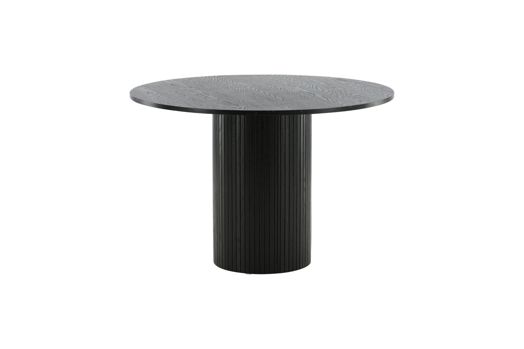 Venture Home Bianca Round Dining Table - Black / Black Veneer