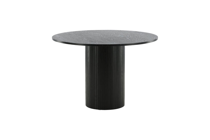 Venture Home Bianca Round Dining Table - Black / Black Veneer