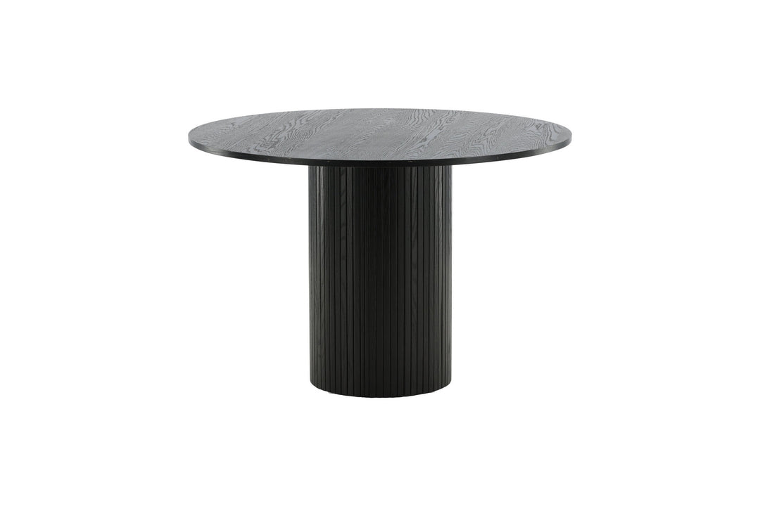 Venture Home Bianca Round Dining Table - Black / Black Veneer