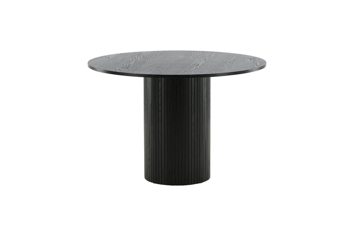 Venture Home Bianca Round Dining Table - Black / Black Veneer