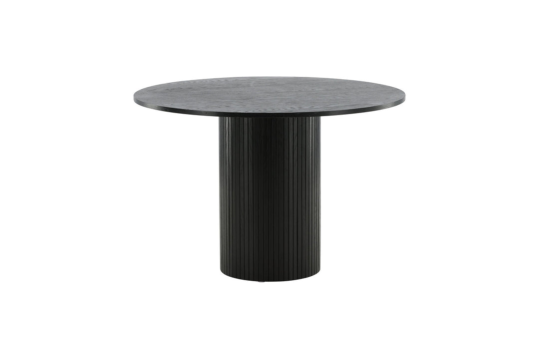 Venture Home Bianca Round Dining Table - Black / Black Veneer
