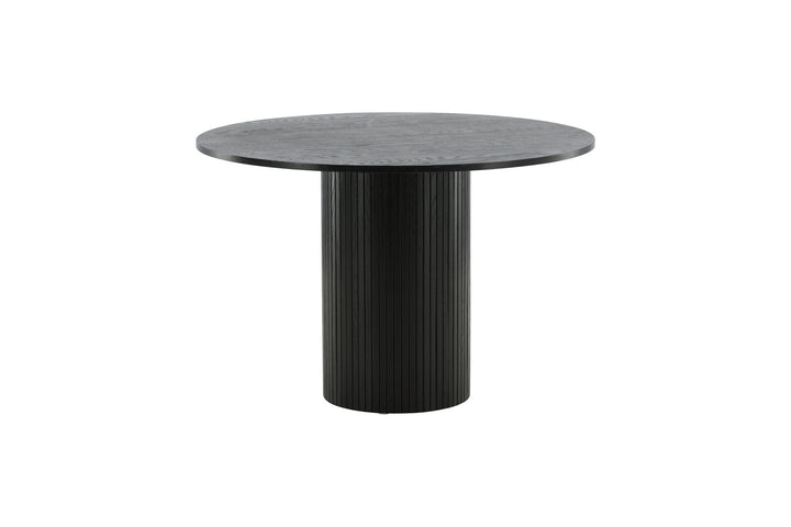 Venture Home Bianca Round Dining Table - Black / Black Veneer