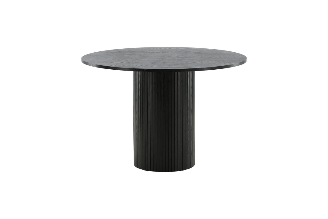 Venture Home Bianca Round Dining Table - Black / Black Veneer