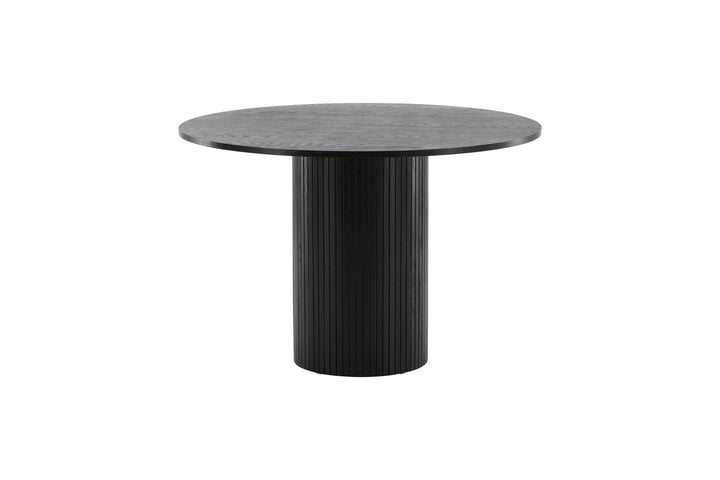 Venture Home Bianca Round Dining Table - Black / Black Veneer