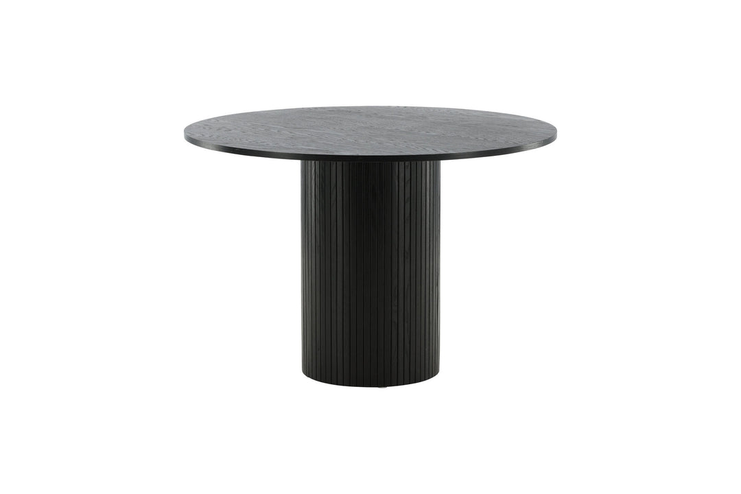Venture Home Bianca Round Dining Table - Black / Black Veneer