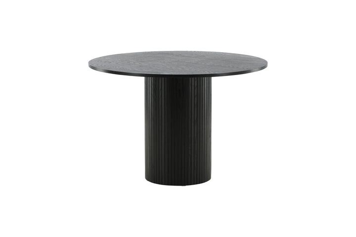 Venture Home Bianca Round Dining Table - Black / Black Veneer