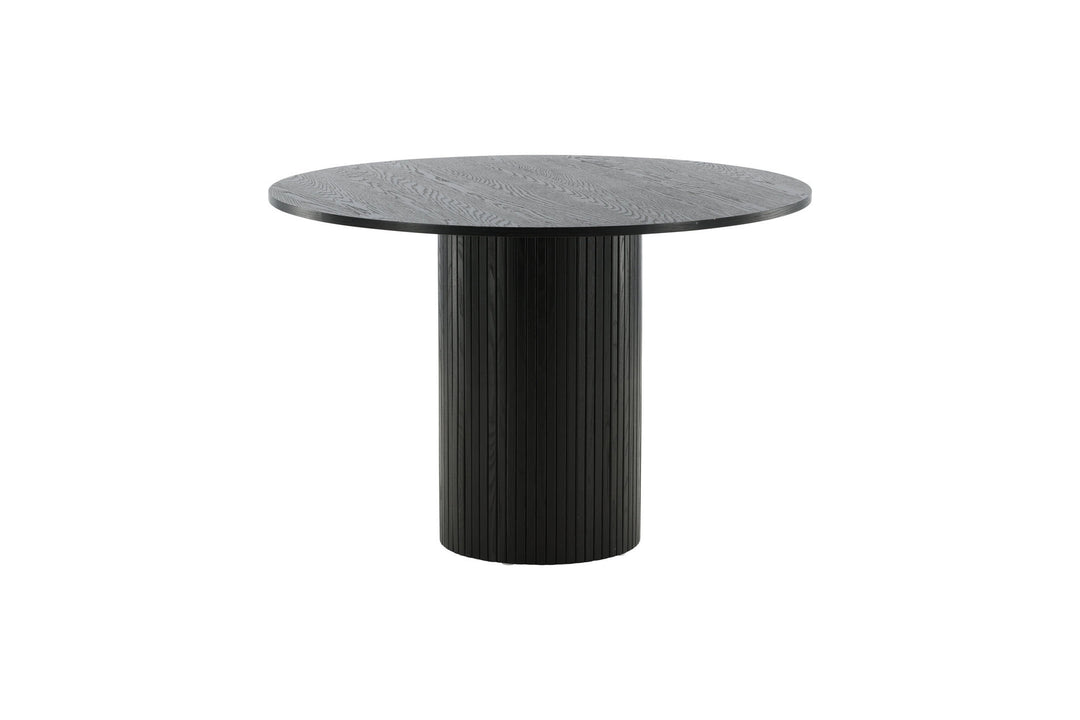Venture Home Bianca Round Dining Table - Black / Black Veneer