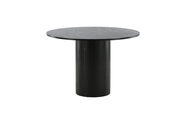 Venture Home Bianca Round Dining Table - Black / Black Veneer
