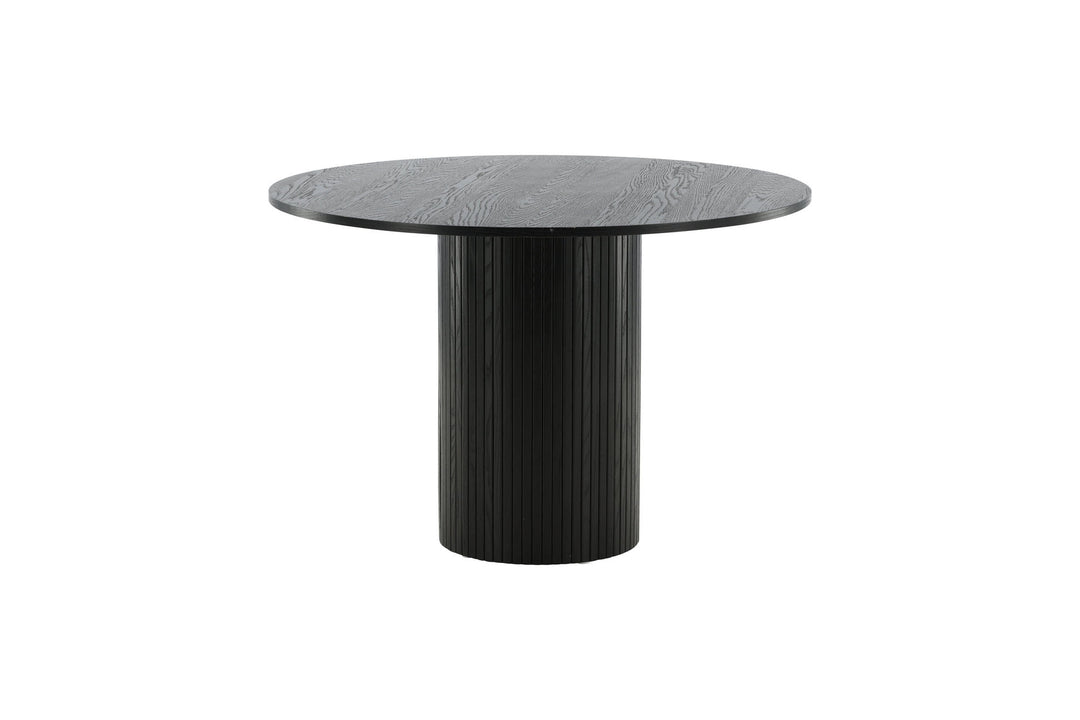Venture Home Bianca Round Dining Table - Black / Black Veneer