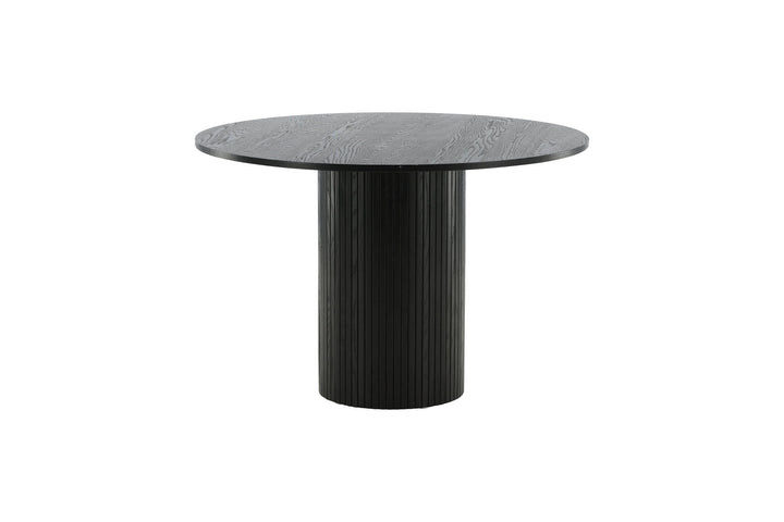 Venture Home Bianca Round Dining Table - Black / Black Veneer