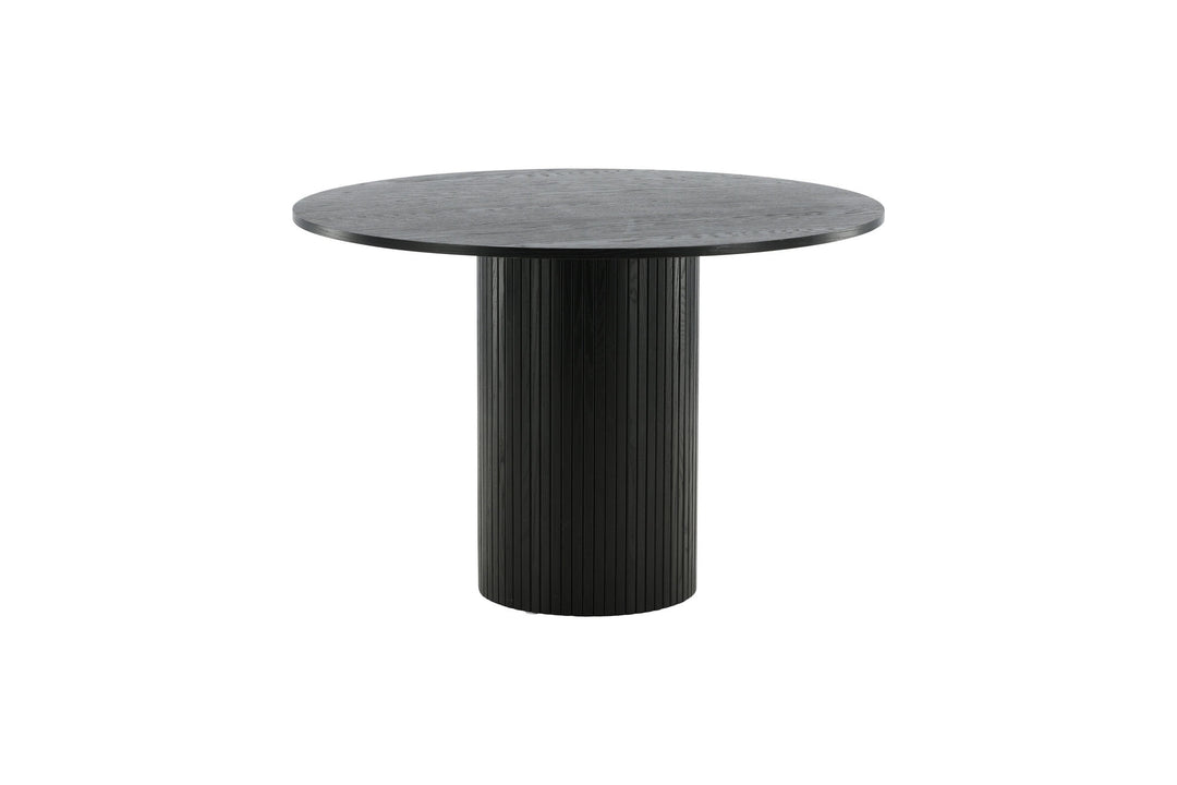 Venture Home Bianca Round Dining Table - Black / Black Veneer