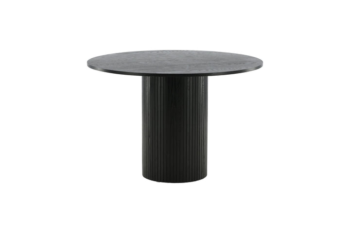 Venture Home Bianca Round Dining Table - Black / Black Veneer