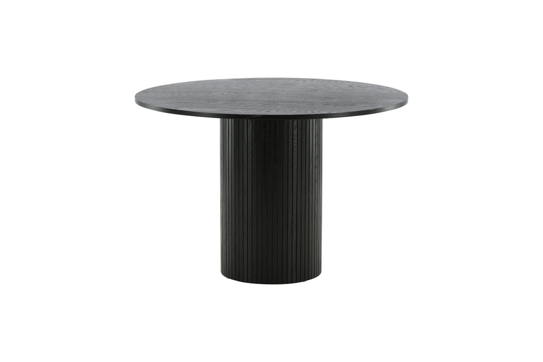 Venture Home Bianca Round Dining Table - Black / Black Veneer