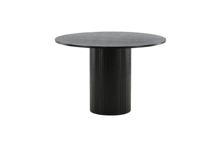 Venture Home Bianca Round Dining Table - Black / Black Veneer