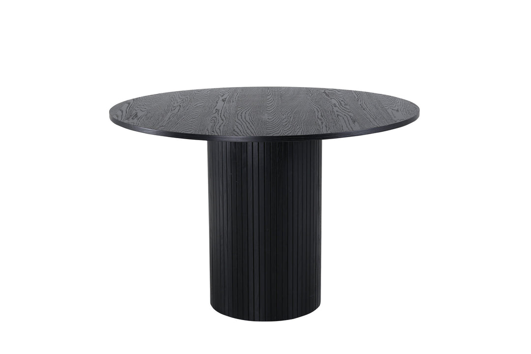 Venture Home Bianca Round Dining Table - Black / Black Veneer